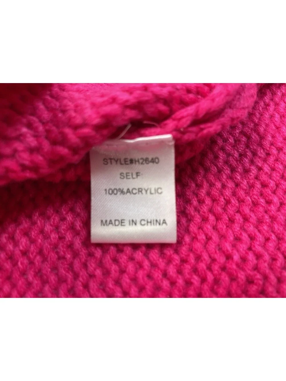NWT Jodifl Hot Pink Metallic Gold Foil Sweater Oversized Distressed Knit Top S